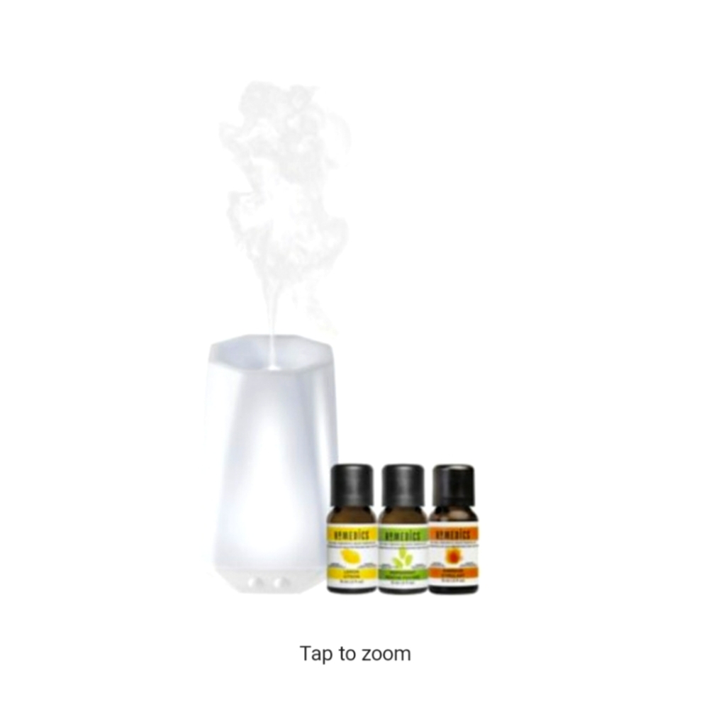 New in box Homedics ultrasonic aromatherapy diffuser and oils set